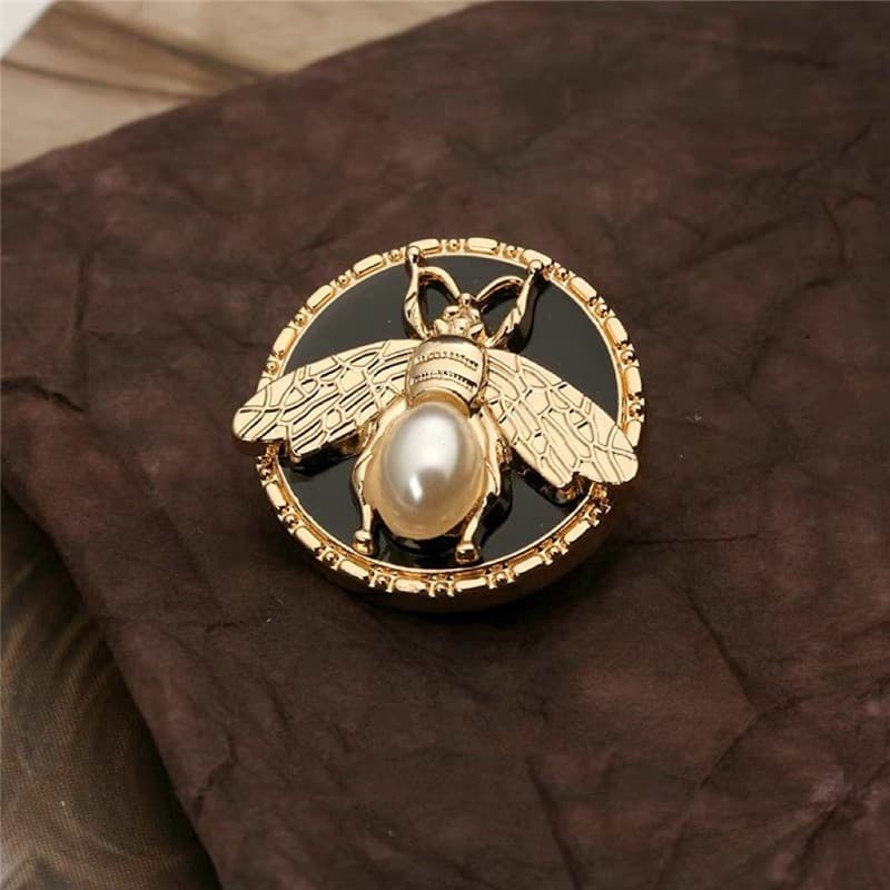 10pçs 23mm Botões De Metal Acessórios De Decoração De Roupas Abelha Moda Feminina Vestido De Malha Suéter Decorativos