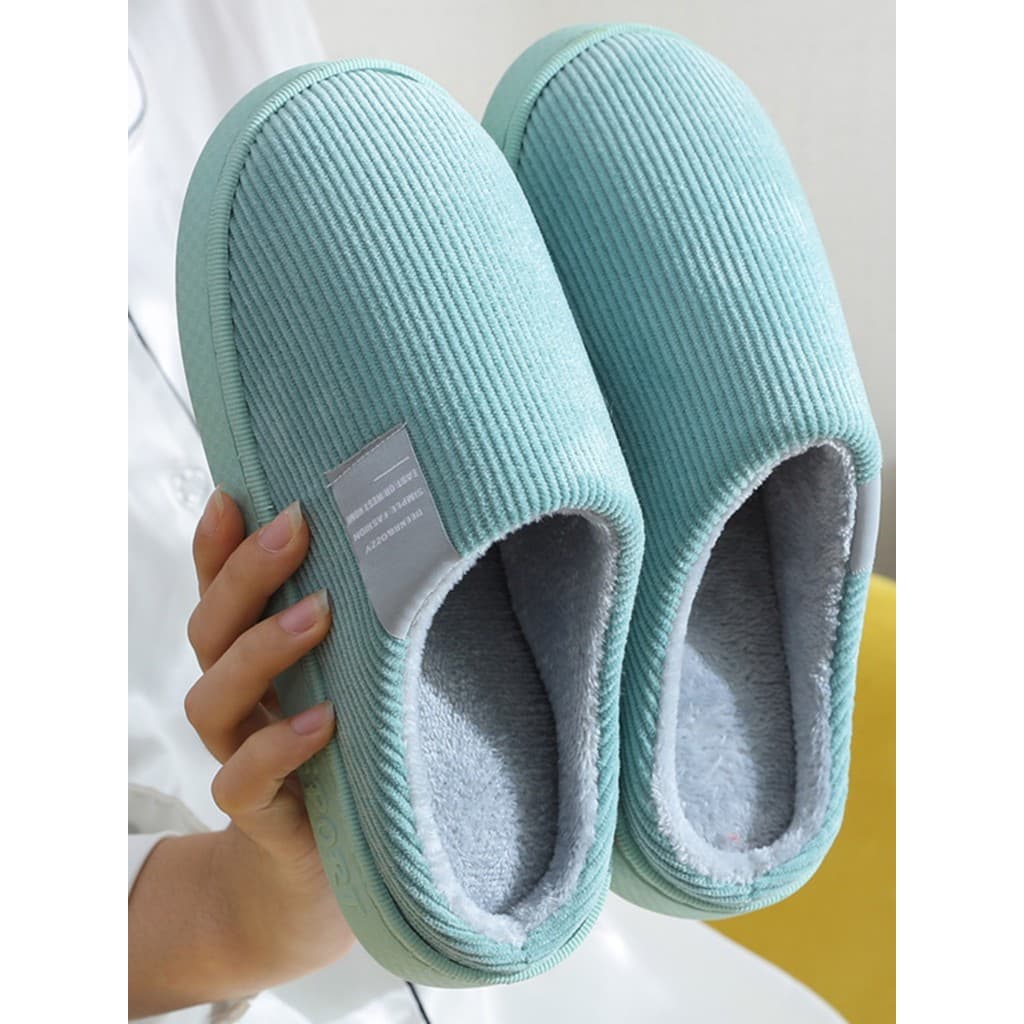 Simples quente antiderrapante confinamento inverno chinelos de algodão masculino outono inverno chinelos de pelúcia de s
