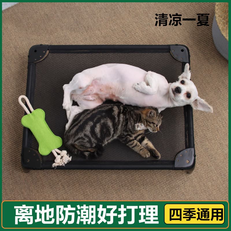 Cama de acampamento para cães, verão, à prova de umidade, respirável, cama para cães pequenos, médios e grandes, canil p