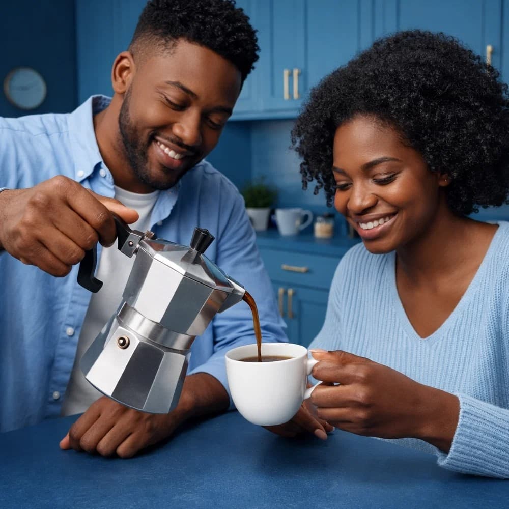 Cafeteira Italiana Inox 3 Xícaras Café Intenso Elegante
