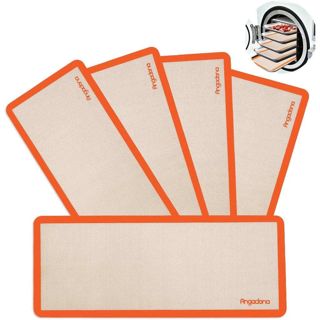 5 peças de tapetes de silicone para assar para a máquina de liofilização Harvest Right, bandejas de tamanho médio (laran