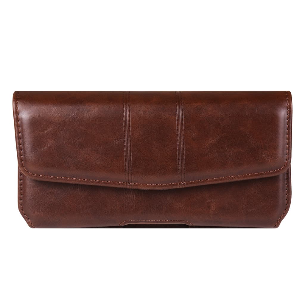 Moda Horizontal saco de cintura do telefone móvel usar cinto masculino idosos fivela magnética de camada única pendurado