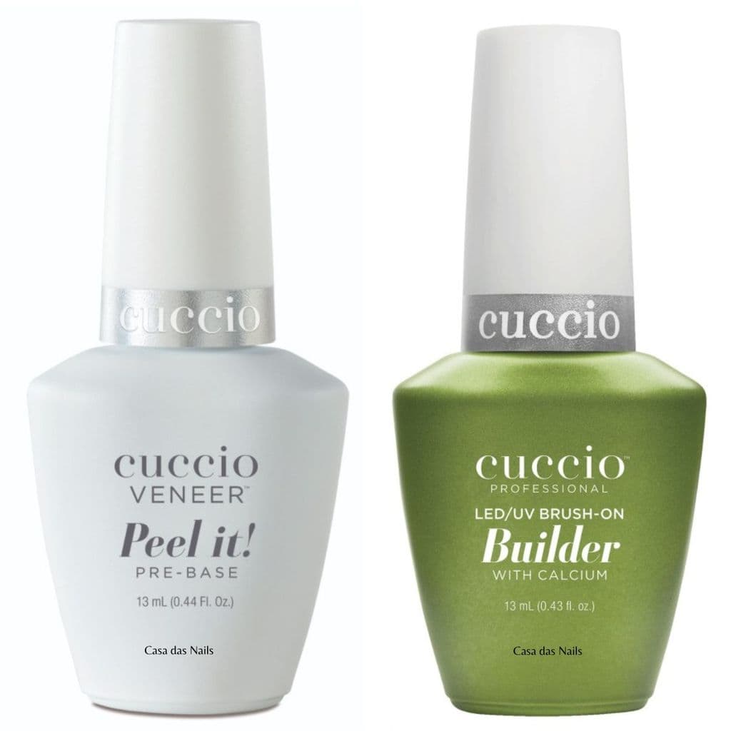 Kit Pré-base Peel It Veneer + Base Brush-on Builder Calcium Cuccio - 13ml