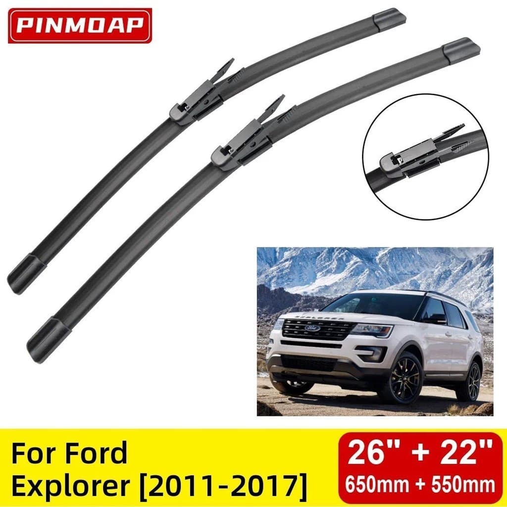Lâminas De Limpador Dianteiras Para Ford Explorer 2011-2017 Pára-Brisa Janela 26 " + 22 " 2011 2012 2013 2014 2015 2016