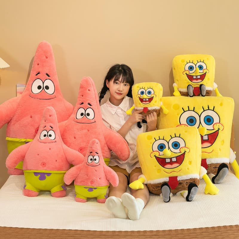 35-75cm Bob Esponja Calça Quadrada E Patrick Star Brinquedos De Pelúcia Para Crianças Presentes De Aniversário Bichos Ca