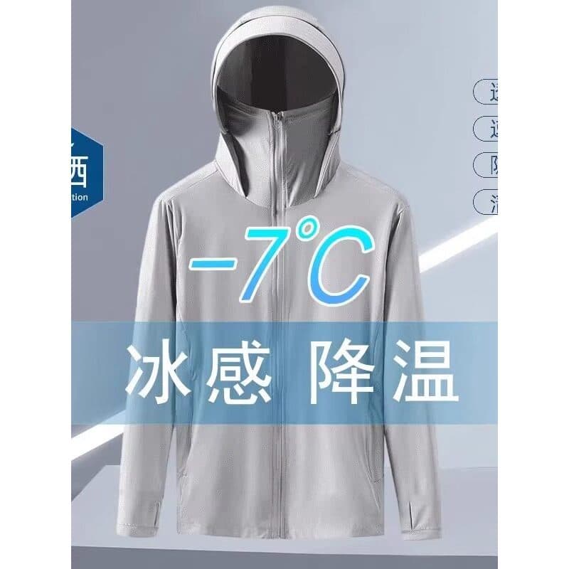 Pedidos de exportação de comércio exterior!Verão fino masculino protetor solar roupas casaco de seda gelo protetor solar
