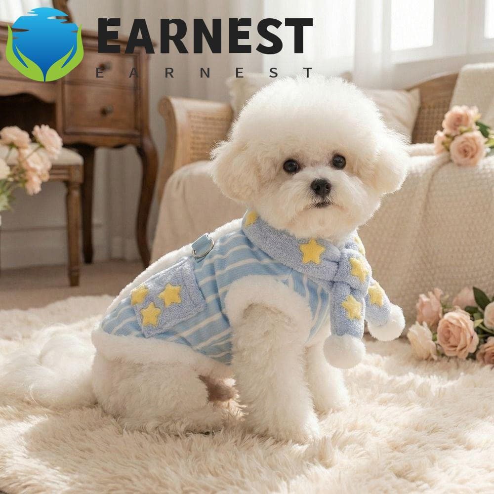Casaco De Cachorro Com Estampa De Estrela EARNEST , Roupas De Inverno Para Sem Mangas De Duas Pernas , Colete De Veludo