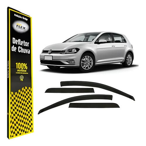 Calha De Chuva Acrilica Fumê Golf 2016 A 2020 4 Portas