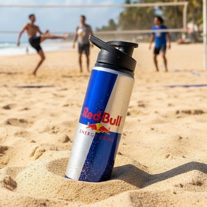Garrafa Squeeze Alumínio 750ml RedBull garrafa academia corrida água garrafinha
