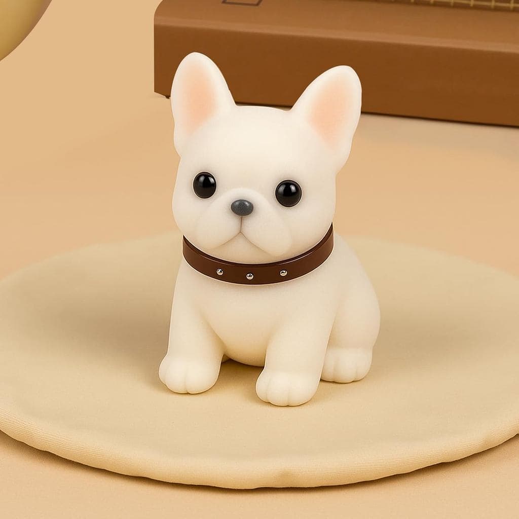 Vodolo Pure White Taba Squishy Dog, Brinquedos Squishies Tada Ultra-Macios e Antiestresse para Cães Pequenos e Fofos Sem