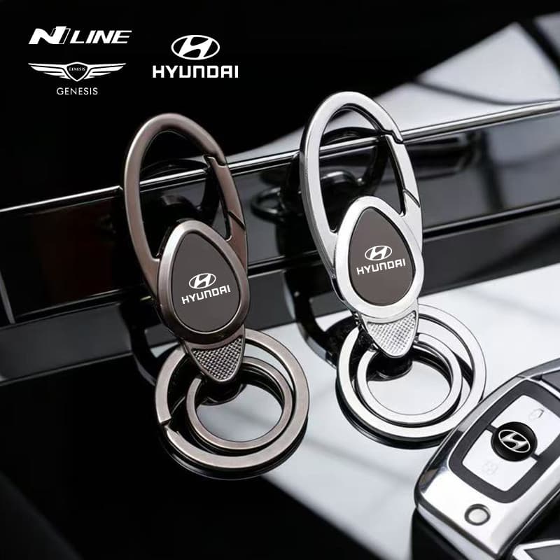 Liga De Metal Logotipo Do Carro Chaveiro Pingentes Titular Para Hyundai Genesis Matriz Bayon Local Acento Kona Elantra G