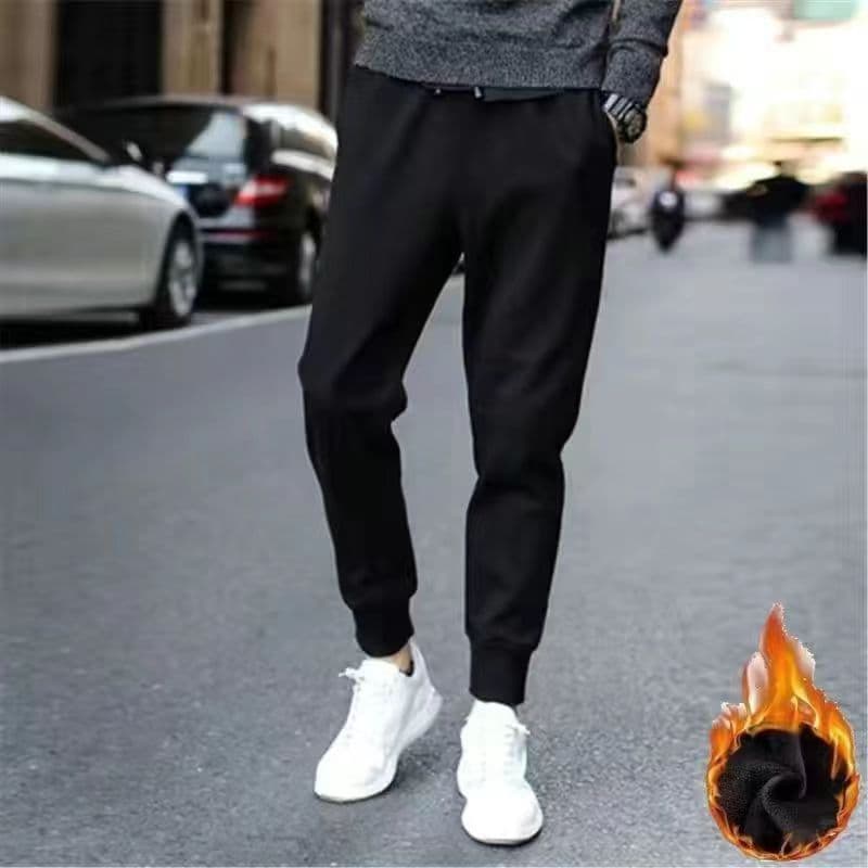 Calças esportivas de lã de lã calças casuais masculinas soltas ins High street street street Wear All-Match Sweatpants c