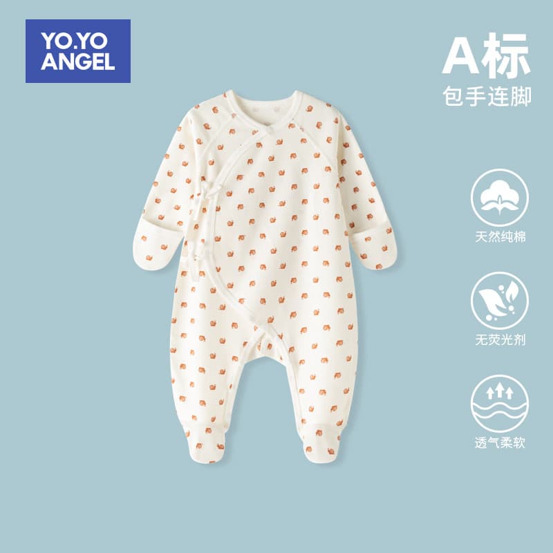 Roupas para recém-nascidos, luvas com alça para os pés, body para bebês primavera outono inverno, algodão puro, meias pa