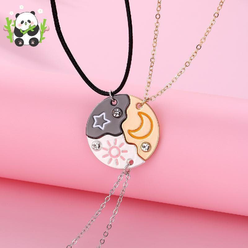 Colar adequado para 2-3 meninas, com um lindo pingente em forma de coração de coala para melhores amigas V9NH
