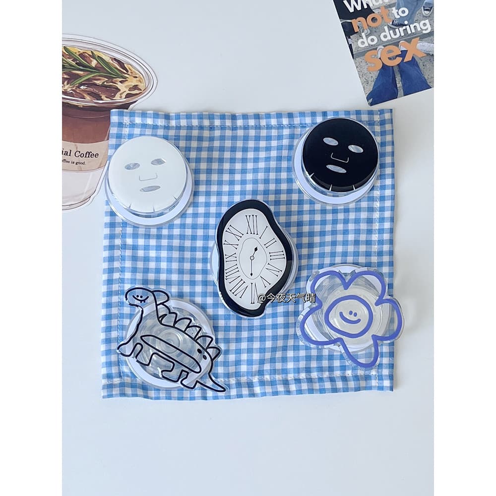 griptok magsafe magsafe popsocket Criativo engraçado máscara dinossauro flor caso de telefone magsafe magnético Airbag t