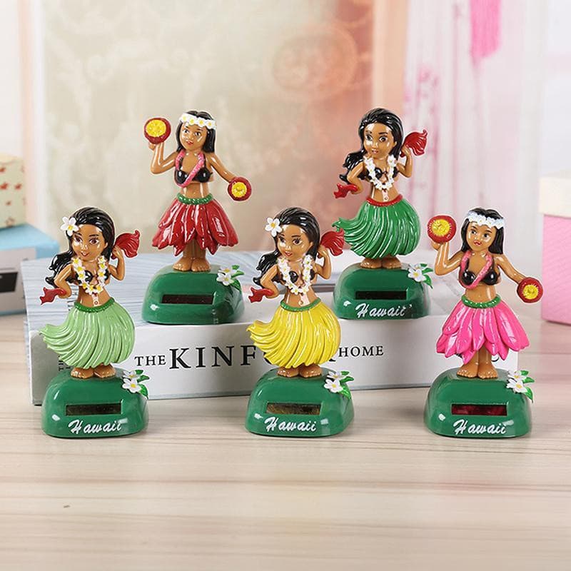 [alasuo] Boneca Dançante para Decoração de Carro, Brinquedo Solar, Dançarina Hula Havaiana com Cabeça Balançante