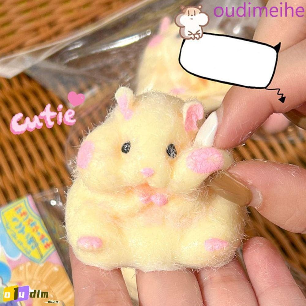 OUDIMEIHE Hamster Squeeze Toy , Xadrez TPR Cartoon Fidget Sensory Pitada Brinquedo De Descompressão