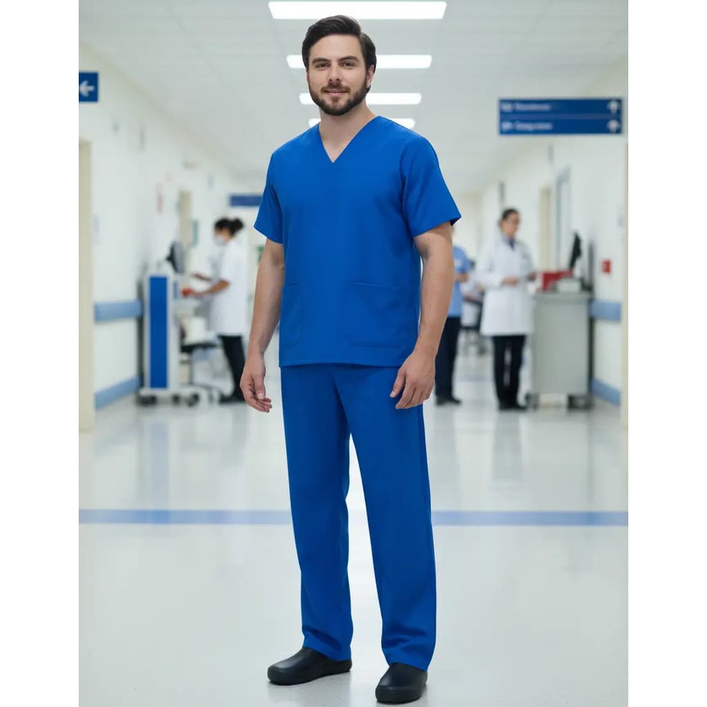 Scrub Pijama Cirúrgico Masculino Oxford Gola V 11 Opções Cor