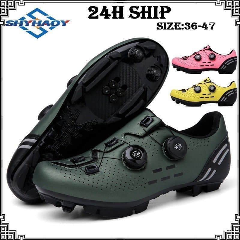 Tamanho Grande 36-48 Ciclismo Sapatos Ciclos Ultraleve Fibra De Carbono Da Bicicleta Estrada MTB Homens De Nov