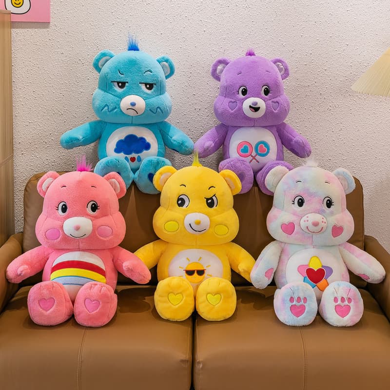 Ursinhos Carinhosos Pelúcia Azul Cacau Show Amarelo Rosa Presente para o Dia dos Namorados Bonecas e Brinquedos