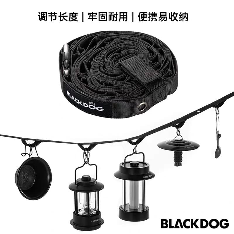 BLACKDOG cão ao ar livre enegrecido acampamento multifuncional ajustável cordão tenda dossel decoração corda de armazena