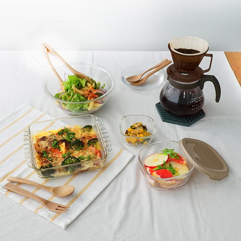 [Loja principal] HARIO Life Joy Set Copo de filtro de café Pote de compartilhamento Assadeira Saladeira HOCG