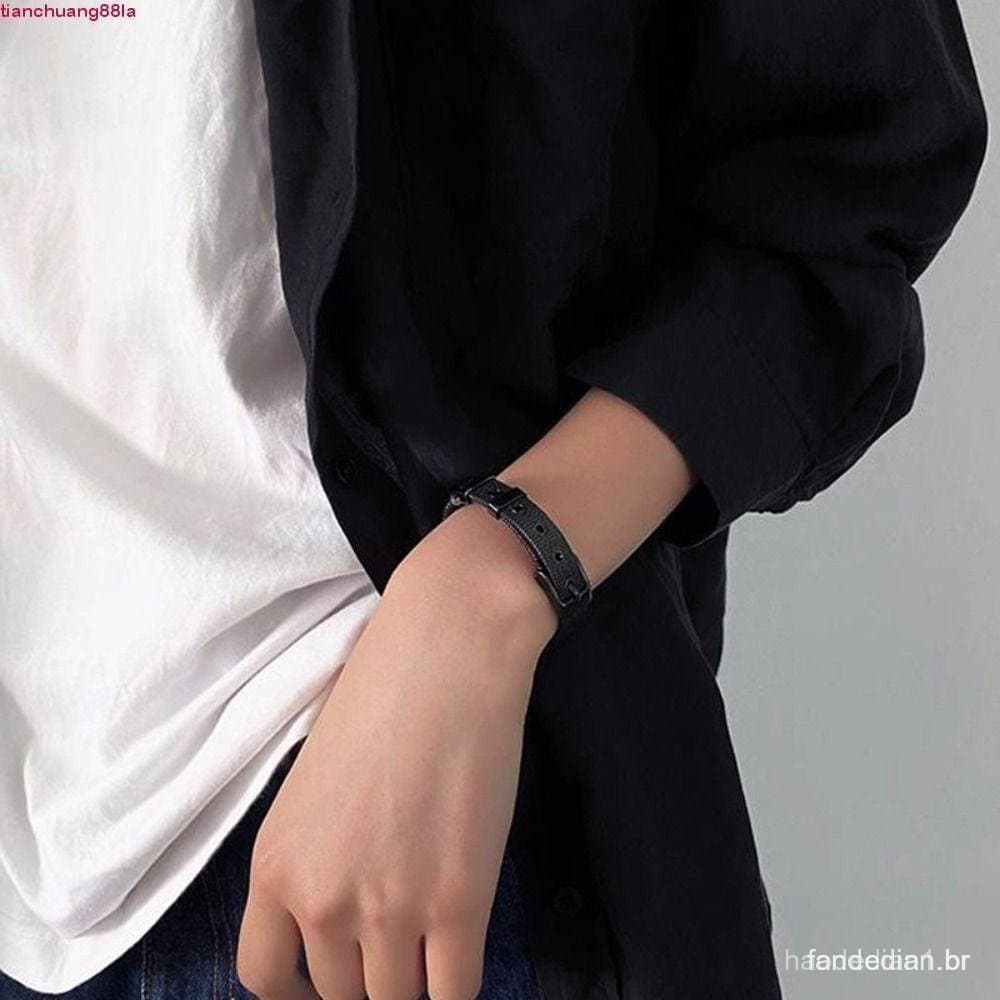 Pulseira de Relógio em Malha TIANCHUANG, Estilo Punk Criativo, Aço Titânio, Moda Urbana, Estilo Coreano FDKR