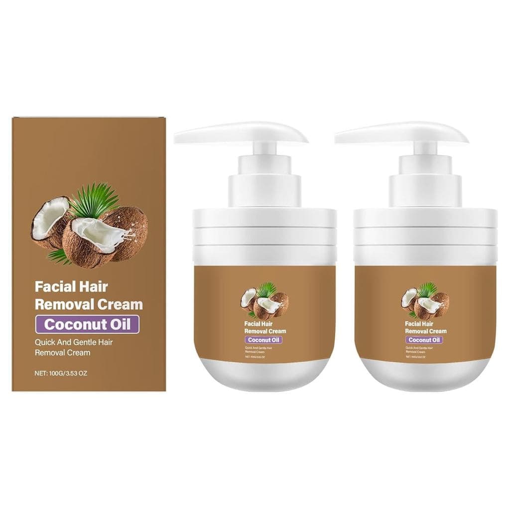 Remoção de pelos faciais com coco, removedor de pelos faciais com óleo de coco para mulheres, removedor de pelos com coc