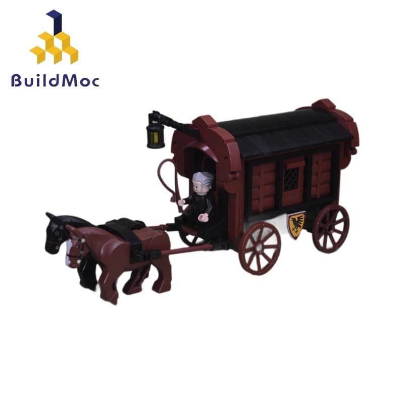 Modelo De Vagão medieval Blocos De Construção Criativos Brinquedos Infantis Presentes 271 Peças Tijolos MOC-199194