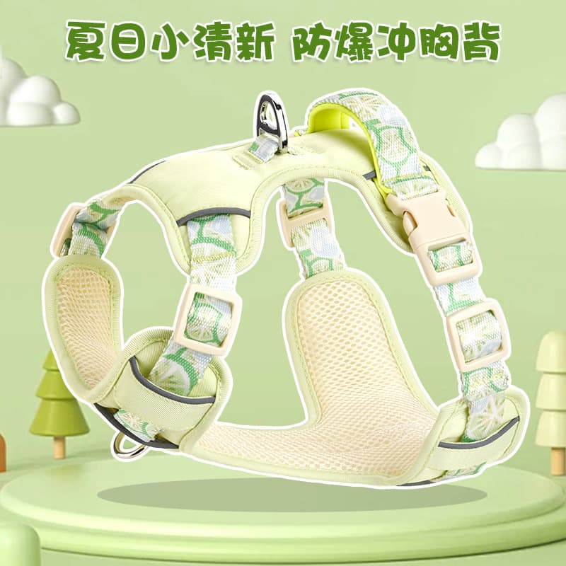Trela para animais de estimação pequeno médio cão Teddy Shiba Inu Bichon Corgi colete estilo ajustável confortável respi