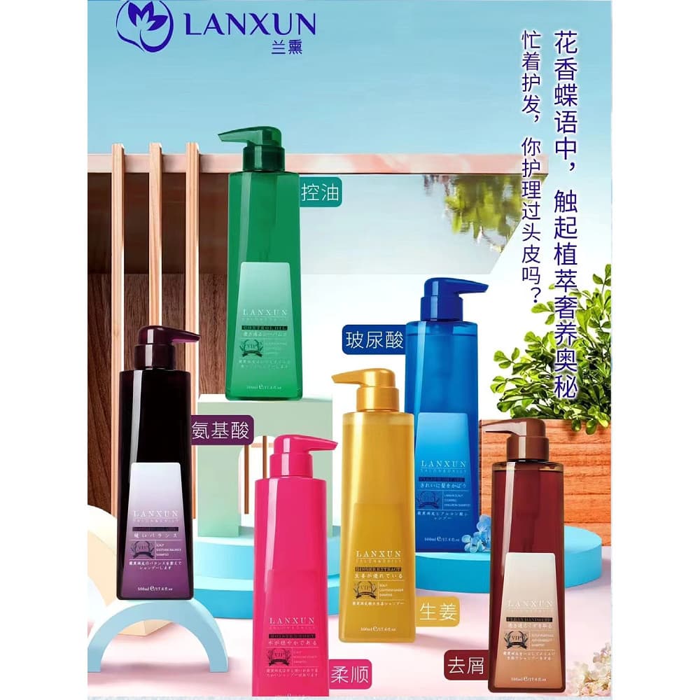 Taiwan Lanshen Shampoo limpeza hidratante equilíbrio calmante gengibre hidratante reparação purificante Anti-caspa contr