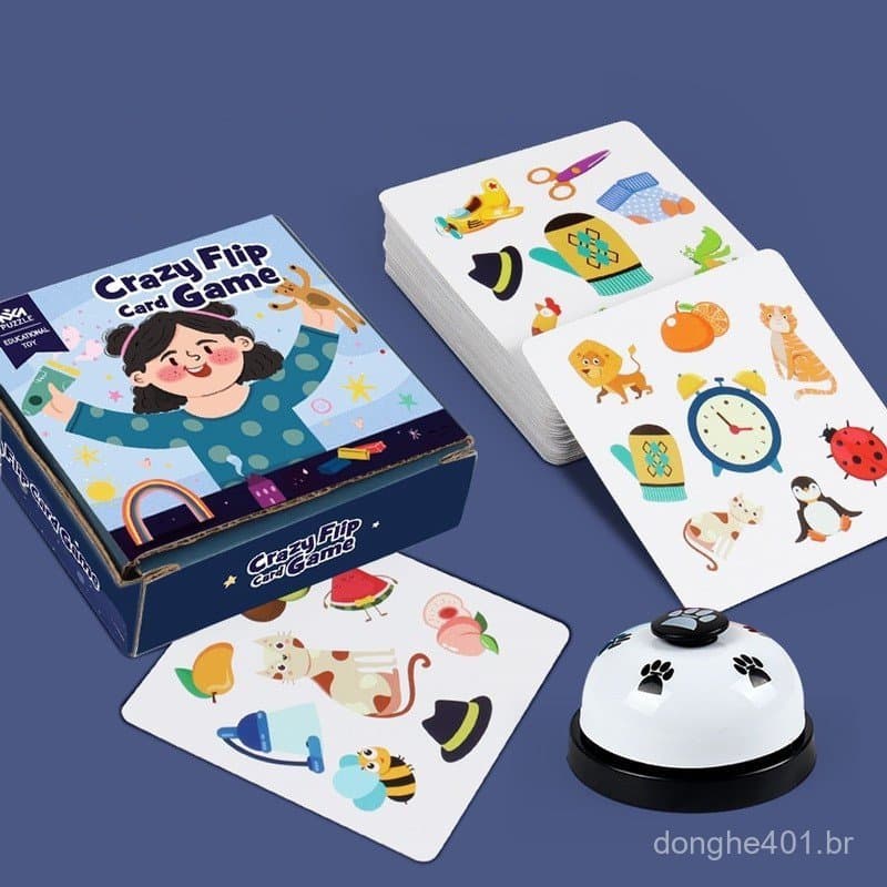 Jogo de Cartas Interativo para Treinamento de Concentração Infantil/Jogo de Colisão/Brinquedos Educativos para Crianças