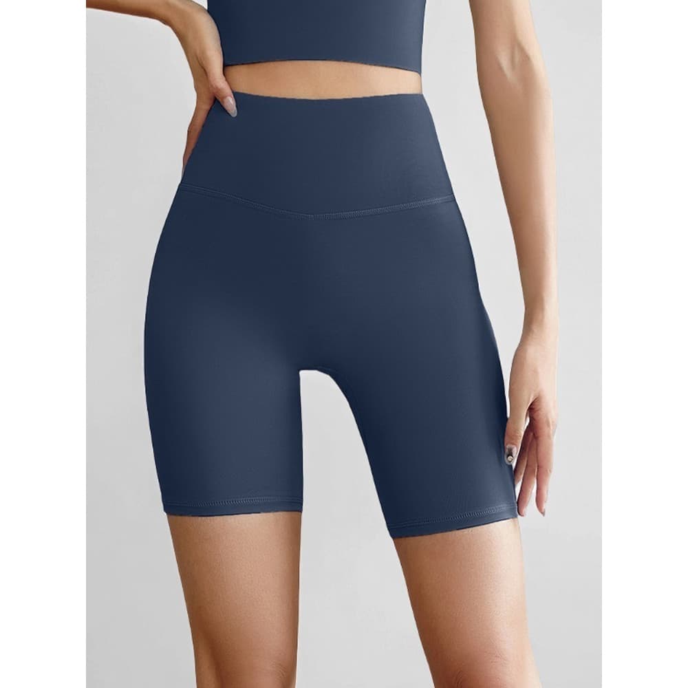 Cintura alta abdômen estreitando sem linha embaraçosa calças cortadas de Fitness feminino de secagem rápida respirável m