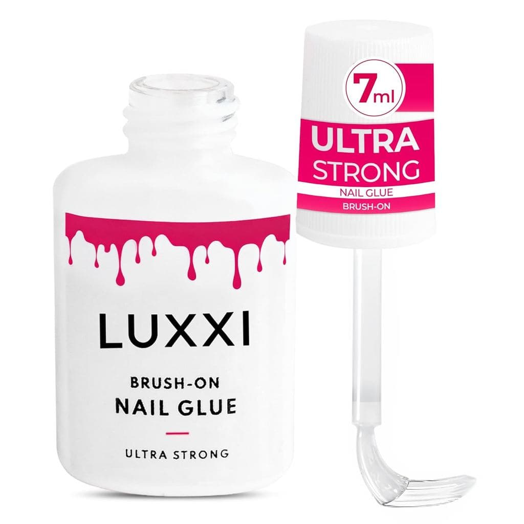 Cola para Unhas Postiças LUXXI - Aplicador de Precisão, Adesivo de Secagem Rápida para Pontas de Unhas, Unhas Artificiai