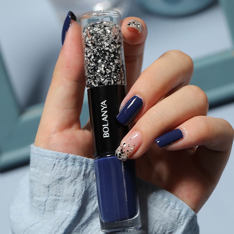 Transfronteiriço fornece esmalte oleoso de duas cores, sem cozimento, secagem rápida, longa duração, não descascável, nã