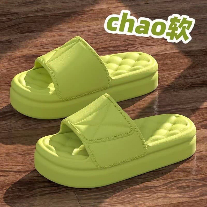 Sandálias simples de sola grossa chinelos femininos verão leve merda-piso sapatos domésticos ao ar livre Wear All-Match