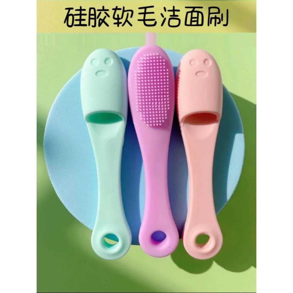 Silicone rosto lavagem escova nariz asa nariz escova limpar poros macio escova de limpeza de cabelo macio escova de dedo