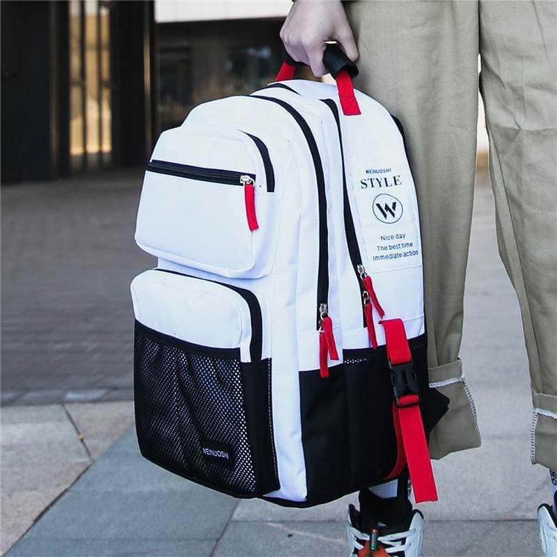 .Mochila escolar masculina bonita de alta aparência, estudantes do ensino médio, mochila de grande capacidade para estud