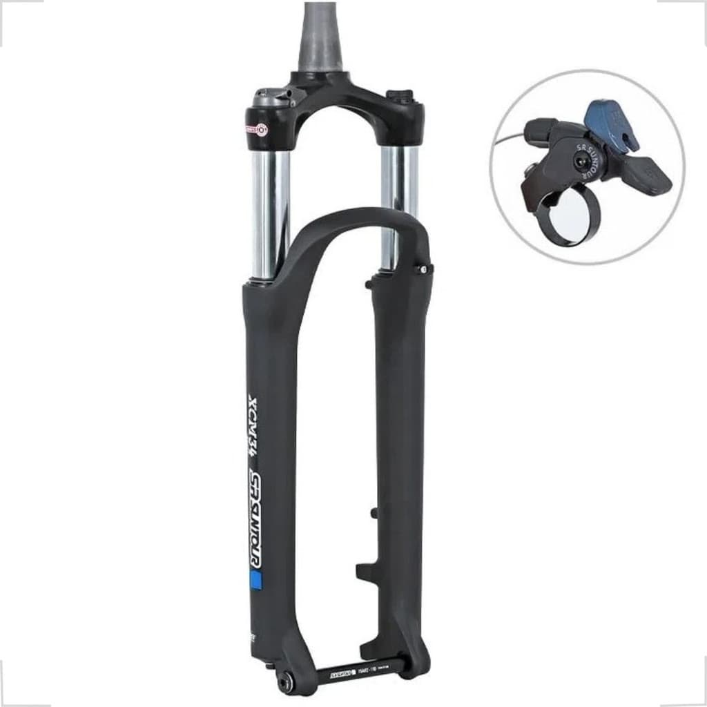 Suspensão MTB Aro 29 Suntour XCM34 120mm Boost Tapered Trava No Guidão Canela 34mm Ar/Mola Trilha