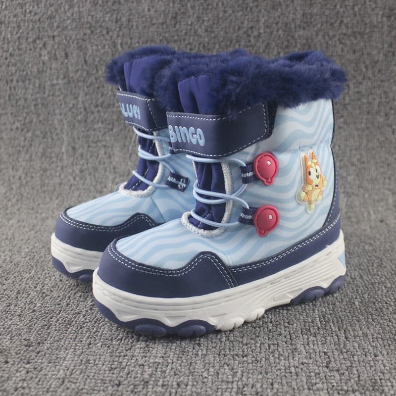 Quente-20 graus inverno dos desenhos animados meninos meninas botas de neve antiderrapante resistente ao frio meados de