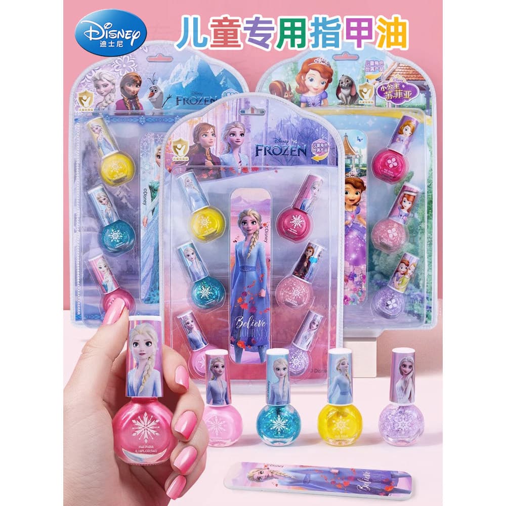 Disney crianças dedicado esmalte seguro não-tóxico inodoro menina artesanal diy brinquedo Manicure remendo conjunto