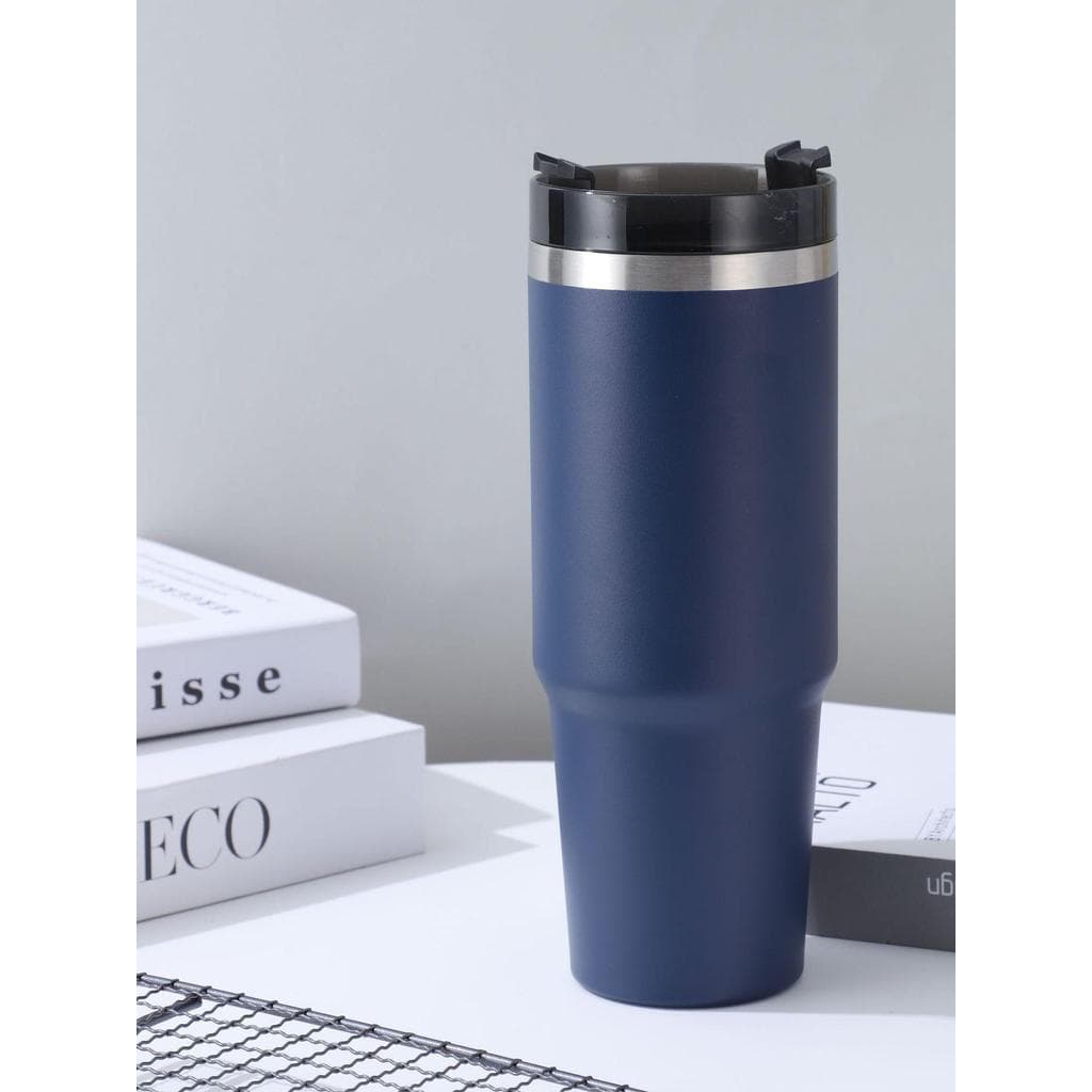 Copo térmico a vácuo de aço inoxidável 304, grande capacidade com tampa, copo mestre de gelo e café sem alça, copo de pa