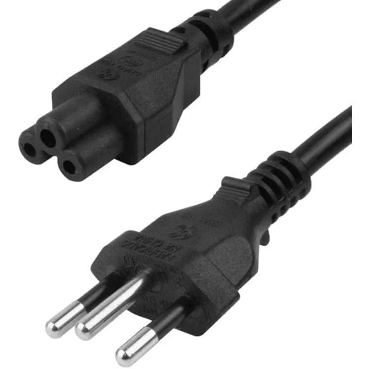 Cabo de Monitor Força Tripolar de Alimentação para TV e Notebook 1.5m - Design Flexivel e Resistente