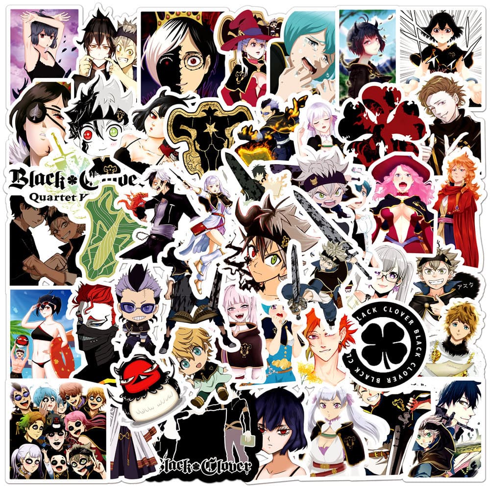 ❉ Adesivos Black Clover Série 02 50 Pçs/Set À Prova D'água DIY Moda Decalques Doodle