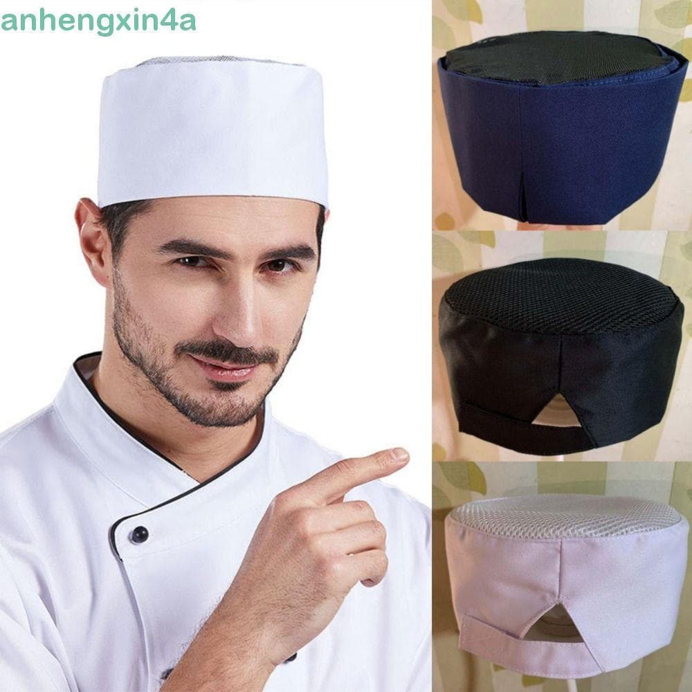 Boné De Sushi Respirável ANHENGXIN , Tampas Planas De Chef De Cor Sólida Estilo Japonês , Chapéu Resistente Ao Desgaste
