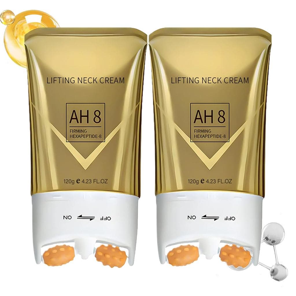 Creme Firmador para Pescoço Peaq, 4.23oz Creme Firmador para Pescoço Peaq com Aplicador de Rolo, Creme Lifting para Pesc