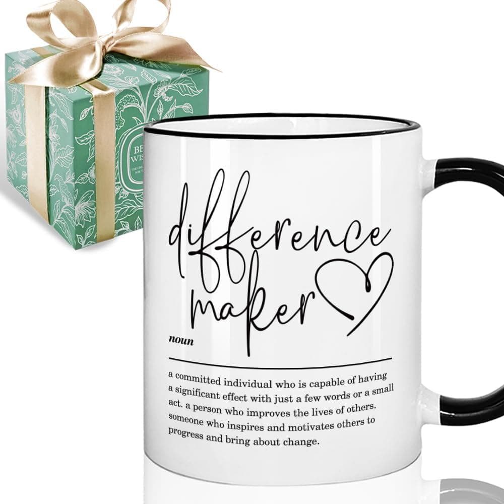 Caneca "Criador de Diferença" para Presentes, Presentes de Agradecimento e Reconhecimento para Professores, Chefes, Líde