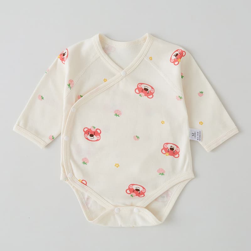 Bebê recém-nascido macacão de fundo pijamas de manga comprida Briefs bebê proteção da barriga roupa interior puro algodã