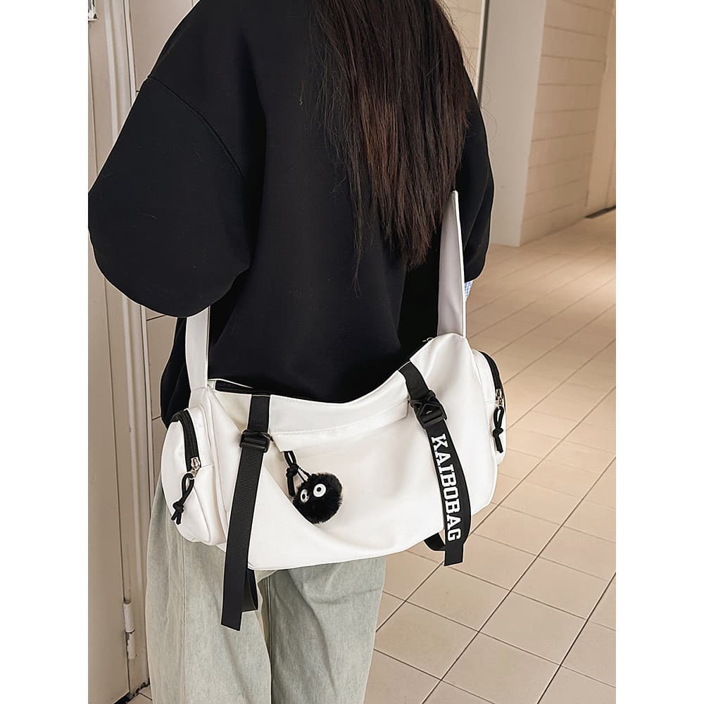 Homens simples saco do mensageiro ferramentas moda rua Wear saco do mensageiro grande capacidade bolsa de ombro feminino