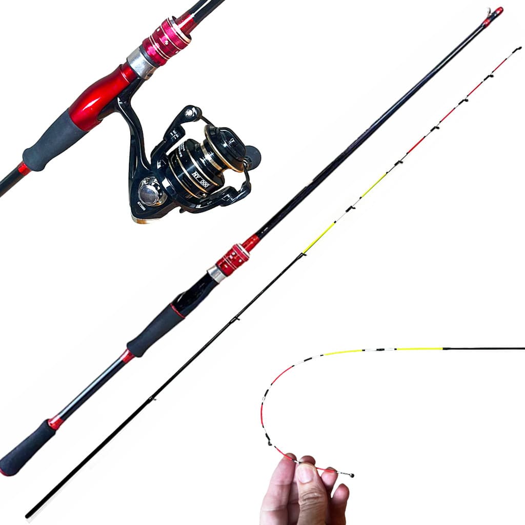 KIT DE PESCA ULTRA LIGHT ULTRALIGHT MICRO MOLINETE 2000 15 ROLAMENTOS VARA 1.50M - 2-6LB - 2 PARTES